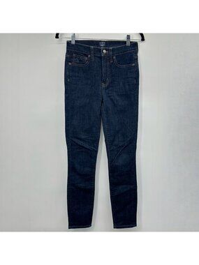 J. Crew Factory Mid-Rise Dark Wash Skinny Jeans Size 25